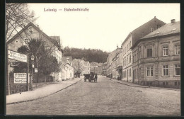 AK Leisnig, Bahnhofstrasse Mit Konzert- Und Ballhaus Johannistal Und Fabrik  - Leisnig