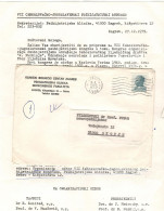 Yugoslavia Cover & Document Hospital Croatia Zagreb Canceled 1980 - Covers & Documents