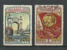 RUSSLAND RUSSIA 1952 Michel 1646 - 1647 O Oktoberrevolution Revolution - Gebruikt