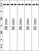 Lindner UNIPLATE Blätter Glasklar Mit 5 Streifen, Vertikal 085 (5er Pack) Neu ( - Other & Unclassified