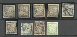 FRANCE Colonies 1884-1893, Small Lot Chiffre Taxe Postage Dues Portomarken, Mint & Used. NB! Some Stain! - Taxe