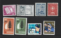 Norfolk Island 1960 - 1965 Christmas Singles X 6 + 1964 Anniversary Set Of 2 All FU - Ile Norfolk