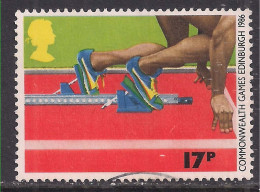 GB 1986 QE2 17p 13th Commonwealth Games Used SG 1328 ( D1217 ) - Usados