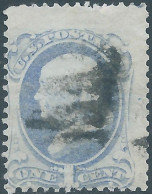 United States,U.S.A1873 Benjamin Franklin1¢-Gray Blue White Paper,thin To Medium,Without Grill-Perf:12,Used,particular ! - Usados
