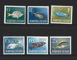 Norfolk Island 1962 - 1963 Fish Set Of 6 MNH - Ile Norfolk