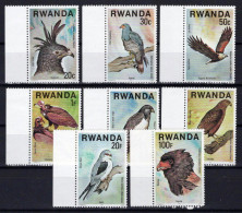 Rwanda 828-835 MNH Birds Of Prey Animals ZAYIX 0624S595 - Otros & Sin Clasificación