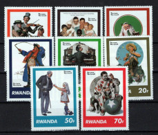 Rwanda 1027-1034 MNH Norman Rockwell Paintings ZAYIX 0624S584 - Otros & Sin Clasificación