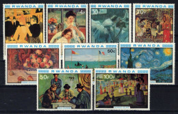 Rwanda 983-991 MNH Impressionist Paintings Van Gogh Monet ZAYIX 0624S626 - Other & Unclassified