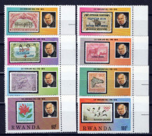 Rwanda 935-942 MNH Stamps On Stamps Sir Roland Hill ZAYIX 0624S601 - Altri & Non Classificati