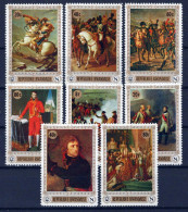 Rwanda 318-325 MNH Military War Paintings Napoleon Bonaparte ZAYIX 0624S611 - Other & Unclassified