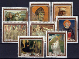 Rwanda 1051-1058 MNH Religious Paintings St. Benedict ZAYIX 0624S622 - Otros & Sin Clasificación