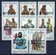 Rwanda 693-698, B2-B3 MNH Overprint African National Costumes ZAYIX 0624S627 - Other & Unclassified