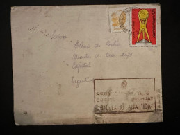 CM) 1980. URUGUAY. AIRMAIL ENVELOPE SENT ARGENTINA. DOUBLE STAMPS. XF - Uruguay