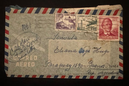 CM) 1961. CHILE. AIRMAIL ENVELOPE SENT ARGENTINA. MULTIPLE STAMPS. XF - Chile