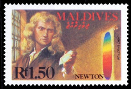 Maldives 1988 MNH, Scientists, Sir Isaac Newton, Science - - Other & Unclassified