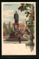 Künstler-AK Heinrich Kley: München, Denkmal Maximilian II  - Kley