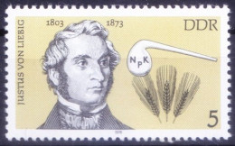 Germany DDR 1978 MNH, J F Liebig, Agricultural & Biological Organic Chemistry - Chimica