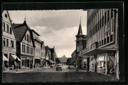 AK Bünde-Ennigloh / Westf., Blick In Die Bahnhofstrasse  - Buende