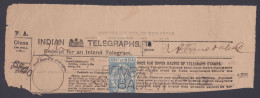 Inde British India 1908 King Edward VII, Indian Telegraph Receipt, Bombay, Telegram - 1902-11 Roi Edouard VII