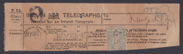 Inde British India 1903 King Edward VII, Indian Telegraph Receipt, Pydhonie, Telegram - 1902-11 Roi Edouard VII