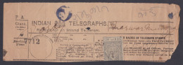 Inde British India 1907 King Edward VII, Indian Telegraph Receipt, Bombay, Telegram - 1902-11 King Edward VII