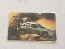 Indonesia-(ID-PP-255)-World Rally-(44)-(Rp.20.000)-(2977-1111-2955)(6/2005)-used Prepiad Card Card - Indonesië