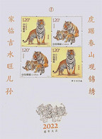 2022-1 CHINA  YEAR OF THE TIGER SHEETLET (4) - Unused Stamps