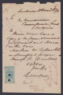 Inde British India 1874 Lucknow Court Letter, With Queen Victoria Court Fee Stamp, One Anna - 1858-79 Kronenkolonie