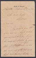 Inde British India 1871 Bank Of Bengal Letter Head, Lucknow Branch, To Civil Judge, Court, Banking - 1858-79 Kolonie Van De Kroon