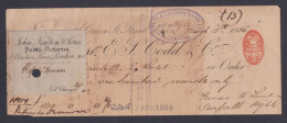 Inde British India 1886 Delhi & London Bank Limited Check?, Cheque?, Lucknow, One Penny, England, Public Notaries - 1858-79 Crown Colony