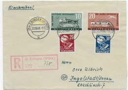 Einschreiben Ebingen Nach Ingoldstadt, 1949 - Württemberg