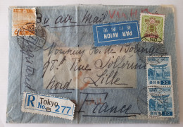 Japan Registered Letter 1939 Pour Lille France - Lettres & Documents