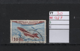 PRIX FIXE A 10% DE LA COTE  30 YT 987 MIC Dassault  "Mystère IV" « Poste Aérienne » 1954 69A/51B - 1927-1959 Matasellados