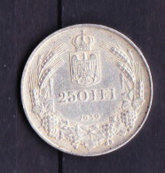 COIN-SILVER-ROMANIA-1939-250-LEI-(MUNCA-CREDINTA-REGE-NATIUNE)-SEE-SCAN - Romania