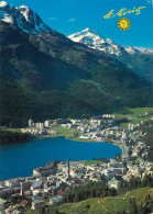 Switzerland Grisons St Moritz Lake And City Image - Sankt Moritz