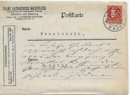 Postkarte München 1920 Nach Donauwörth, Marke Mit Firmen-Lochung, Perfin - Brieven En Documenten