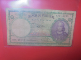 PORTUGAL 20 Escudos 1949 Circuler (B.34) - Portogallo