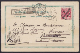 Afrique Orientale Allemande - CP "Gruss Aus Dar-es-Salaam" Affr. 5p Càd DAR-ES-SALAAM 1897 Pour BRUXELLES Réexpédiée à V - Deutsch-Ostafrika