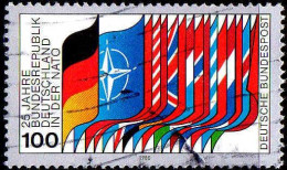 RFA Poste Obl Yv: 882 Mi:1034 25.Jahre BRD In Der NATO (Lign.Ondulées) (Thème) - OTAN