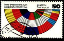 RFA Poste Obl Yv: 845 Mi:1002 1.Direktwahl Zum Europäischen Parlament (Beau Cachet Rond) (Thème) - Europese Instellingen