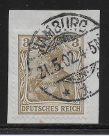 DR: MiNr. 69 I, Gestempelt Hamburg 1902, Briefstück Luxus - Gebruikt