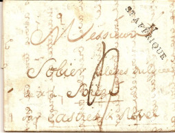 32 --- 12 Lettre De Camarès 11/ST AFFRIQUE Pour Sorèze Par Castres Taxe 4 21/1/1814 - 1801-1848: Précurseurs XIX
