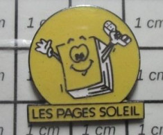811J Pin's Pins : Rare Et Belle Qualité : FRANCE TELECOM / ANNUAIRE LES PAGES SOLEIL Par MDB - France Telecom