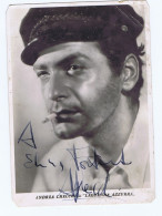 ANDREA CHECCHI ( FIRENZE 1916 ) ATTORE / ACTOR - CARTOLINA CON AUTOGRAFO / AUTOGRAPH -  (A44) - Acteurs & Comédiens