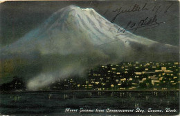- Pays Div. -ref-EE960- Etats Unis - U.s.a - Tacoma - Mount Tacoma From The Commencement Of The Bay - - Tacoma