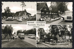 AK Helmstedt, Zonengrenze, Raststätte Waldkater, Terrasse, Strassenpartie  - Aduana