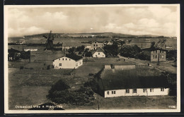 AK Vitte A. Hiddensee, Ortsansicht Mit Mühle  - Hiddensee