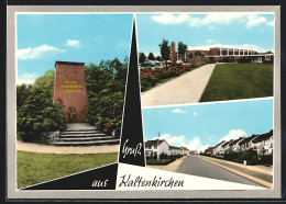 AK Kaltenkirchen, Gebäudeansicht, Gedenkstein, Strassenpartie  - Kaltenkirchen