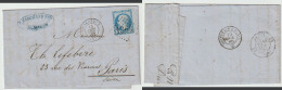1865 N°22  Oblitéré GC 1364 Sur LAC Du 15/10/1865   (lot 23) - 1863-1870 Napoléon III Con Laureles