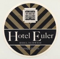 Basel / Switzerland: Hotel Euler  (Vintage Luggage Label) - Hotel Labels